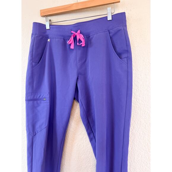 Figs Zamora Jogger Pant Scrubs Medium Petite Amethyst Purple High Waisted - Picture 3 of 8
